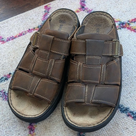 Skechers x Vintage Leather Open Toe Fisherman Sandals - Picture 4 of 12